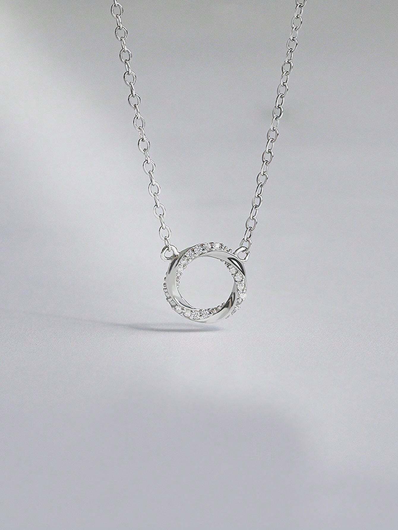 女性用 メビウスサークルペンダントチェーンネックレス 1個 多様なシンプルでおしゃれでエレガントなデザイン