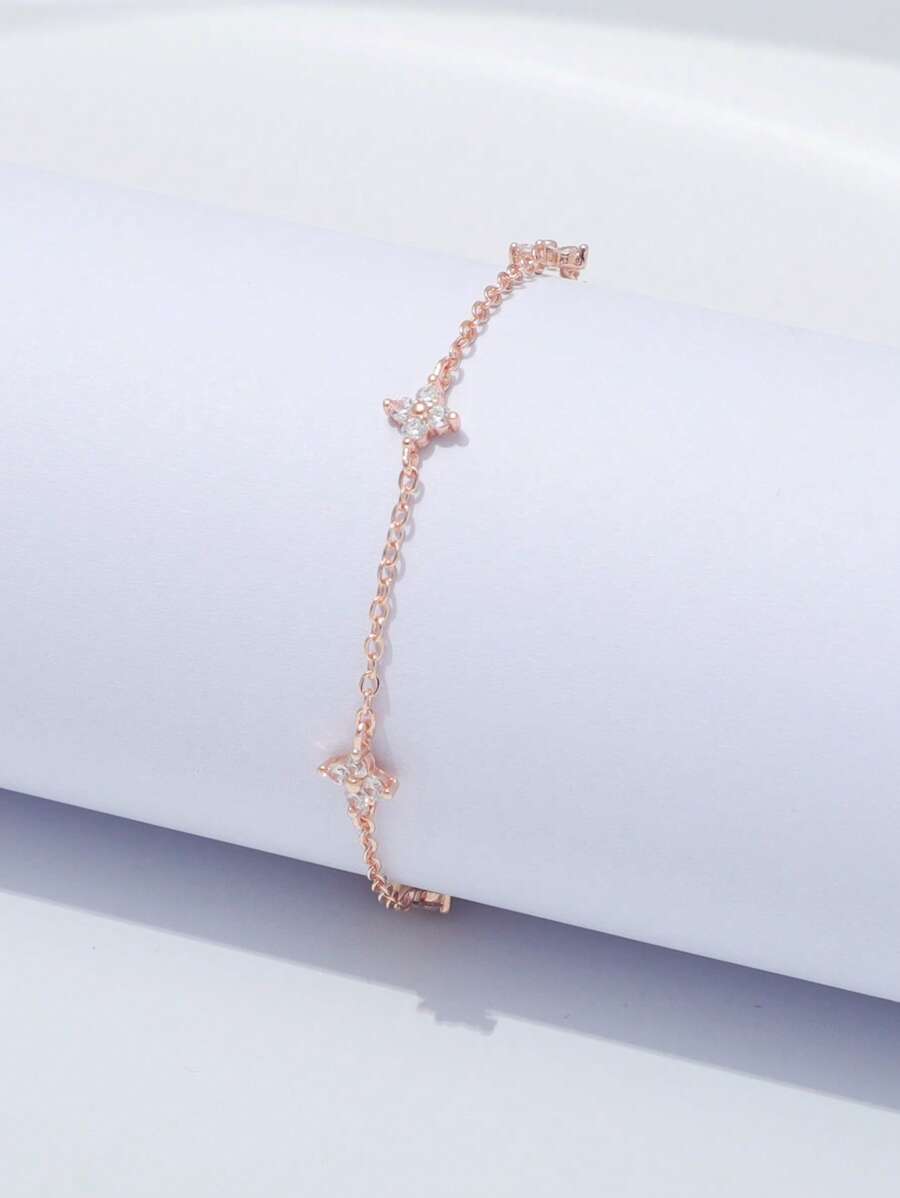 1個 ファッショナブルなステンレスダイヤモンド入り女性用ブレスレット、デイリーウェアに適しています