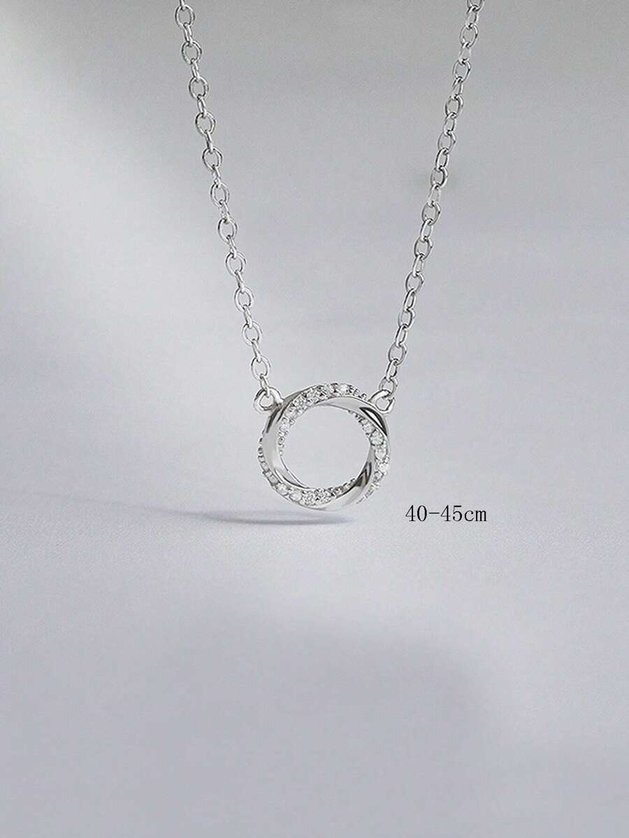 女性用 メビウスサークルペンダントチェーンネックレス 1個 多様なシンプルでおしゃれでエレガントなデザイン