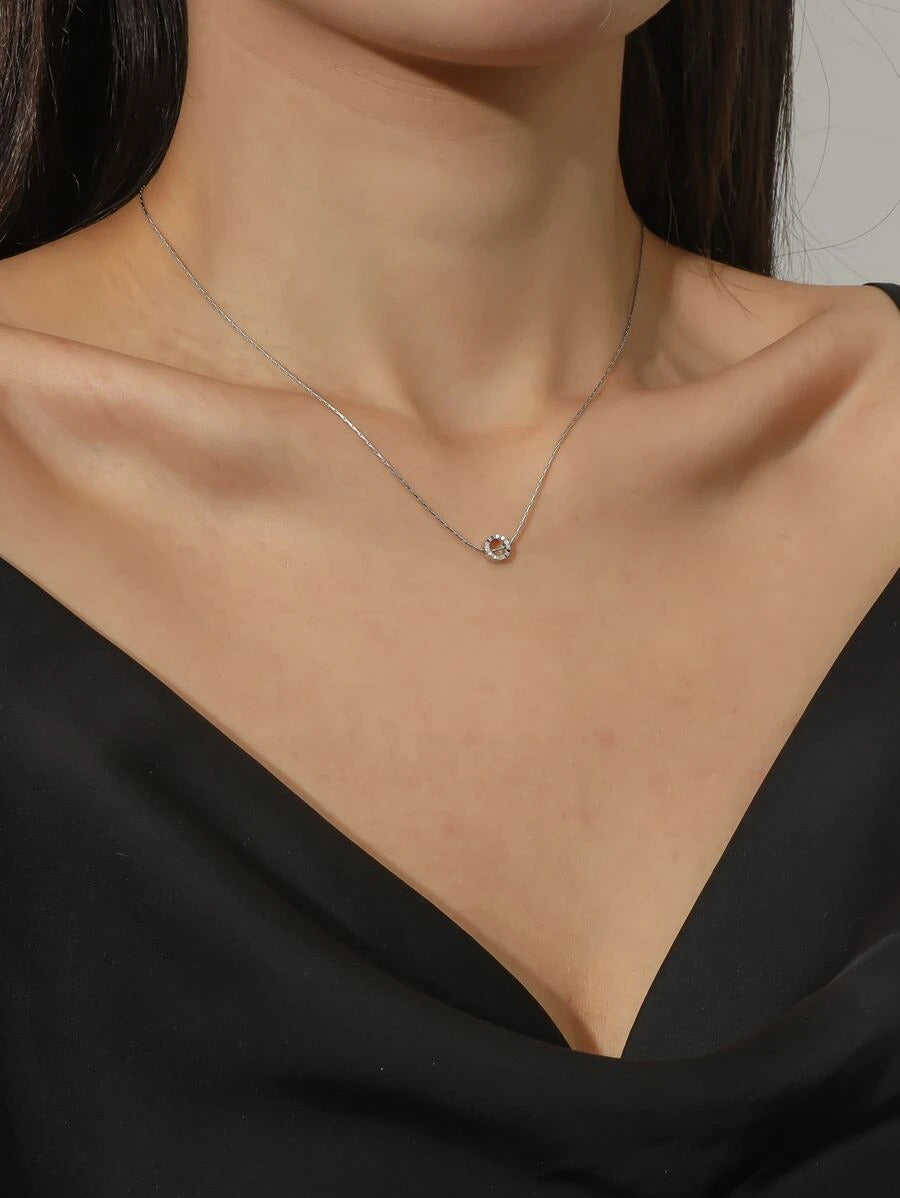 円形 チャームネックレス