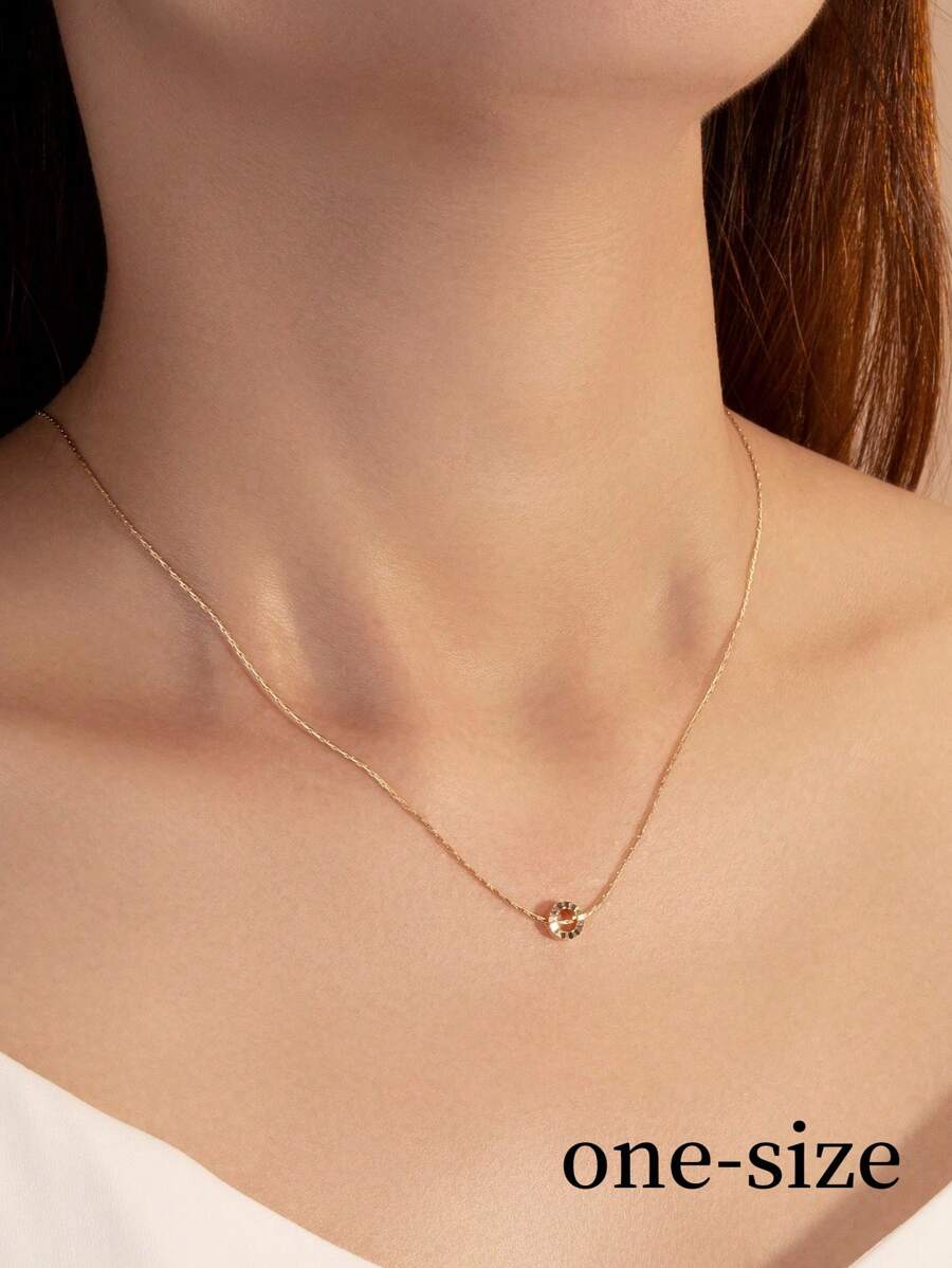 円形 チャームネックレス