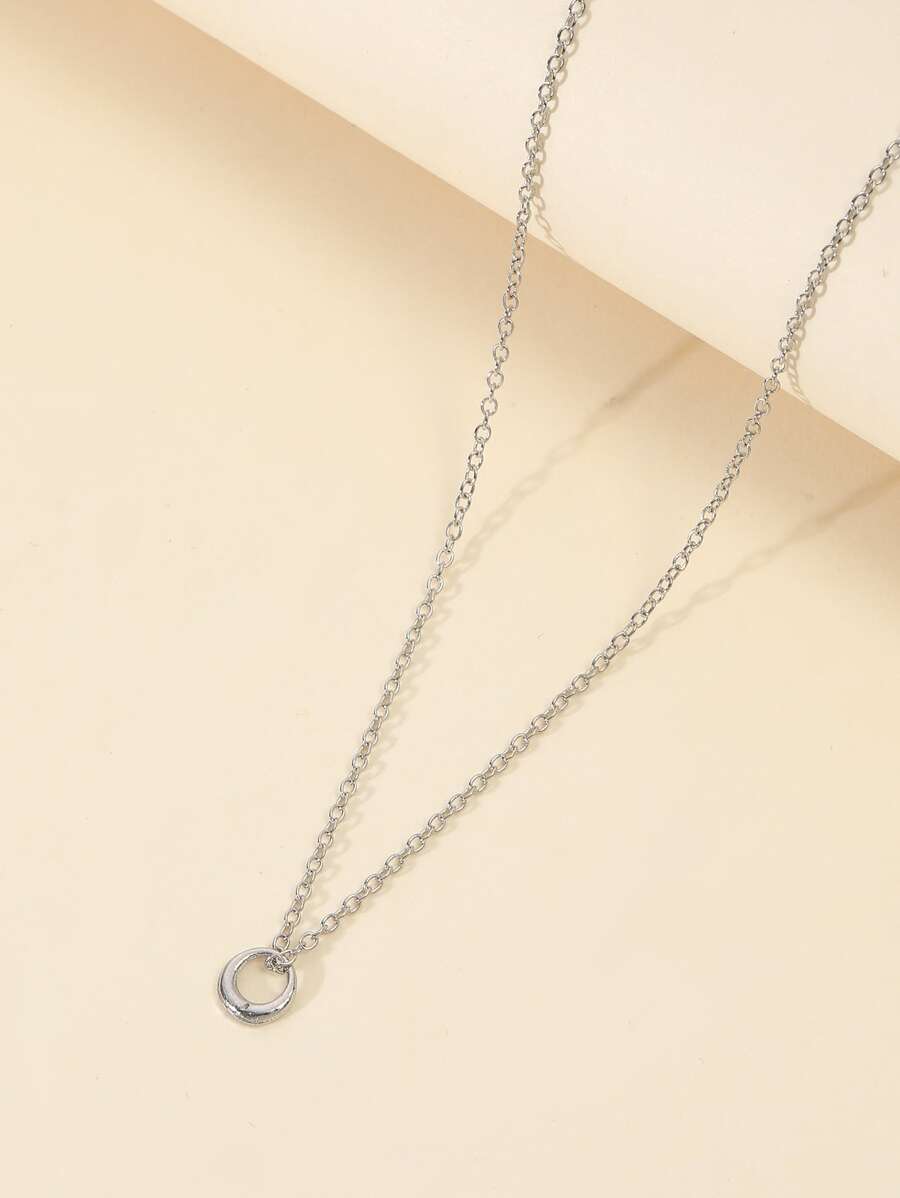 女性用ファッション シンプル 輪 ネックレス ホロー ジオメトリック 1点 普段使いやギフトに最適 ヨーロッパアメリカンスタイル