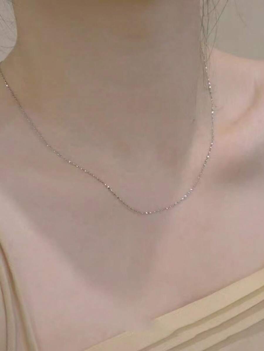 1個 レディース調整可能な繊細なミニマリストネックレス、多用途ファッションの鎖骨チェーン