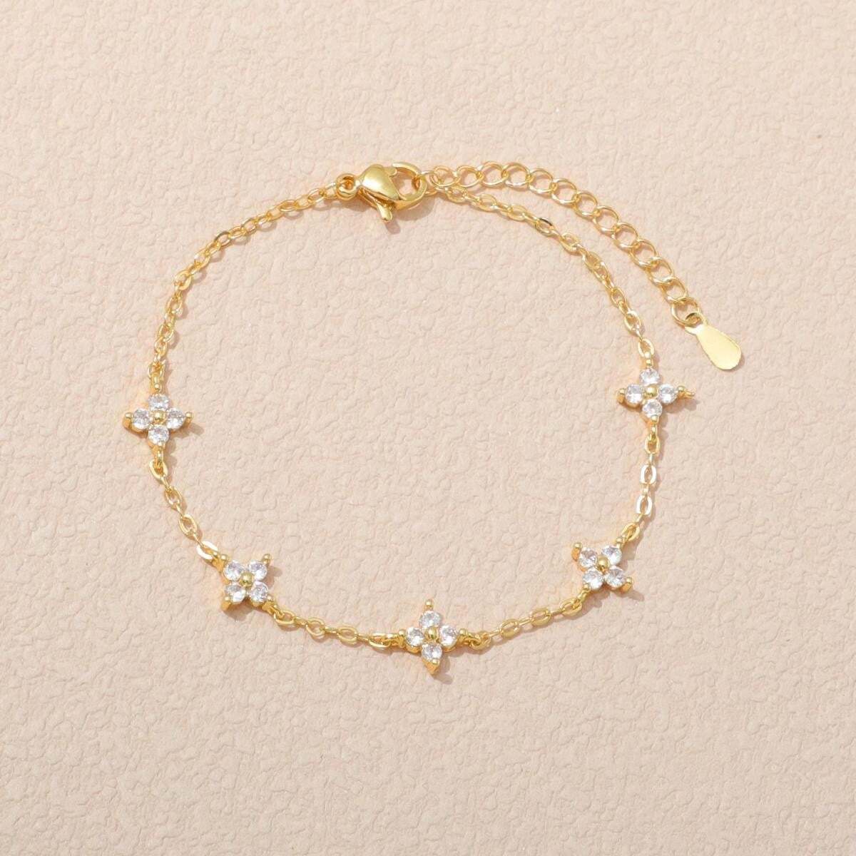 1個 ファッショナブルなステンレスダイヤモンド入り女性用ブレスレット、デイリーウェアに適しています