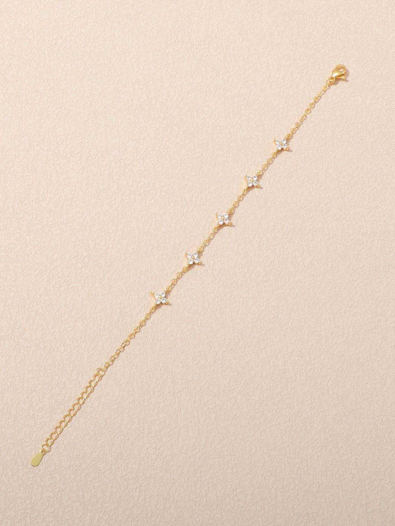 1個 ファッショナブルなステンレスダイヤモンド入り女性用ブレスレット、デイリーウェアに適しています