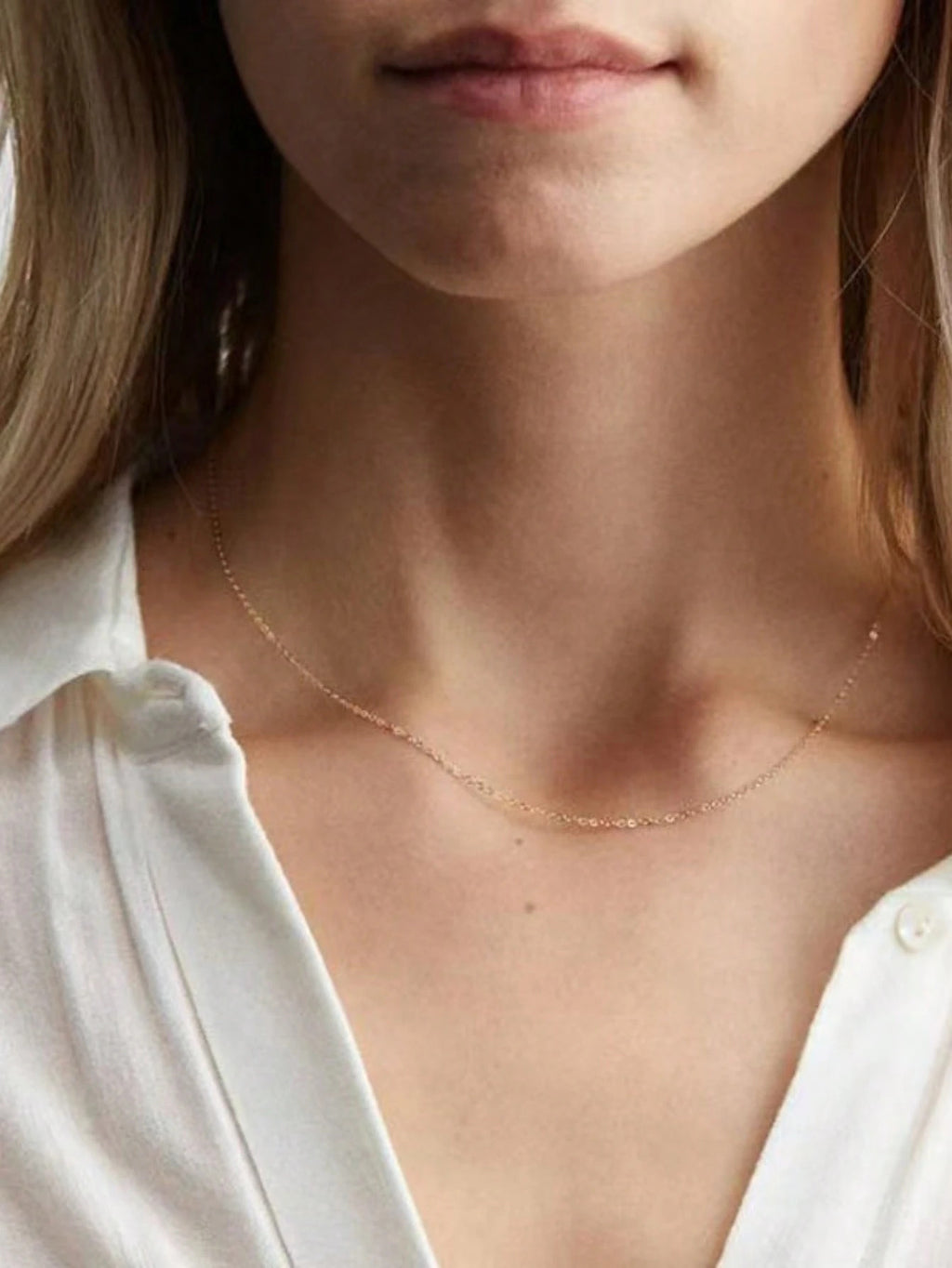 1個 レディース調整可能な繊細なミニマリストネックレス、多用途ファッションの鎖骨チェーン