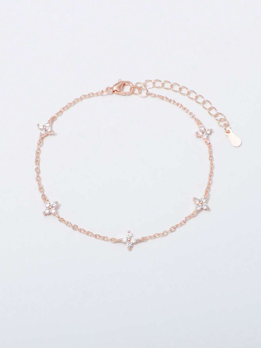 1個 ファッショナブルなステンレスダイヤモンド入り女性用ブレスレット、デイリーウェアに適しています