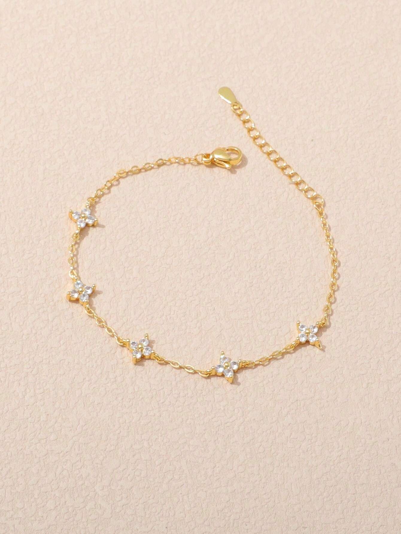 1個 ファッショナブルなステンレスダイヤモンド入り女性用ブレスレット、デイリーウェアに適しています