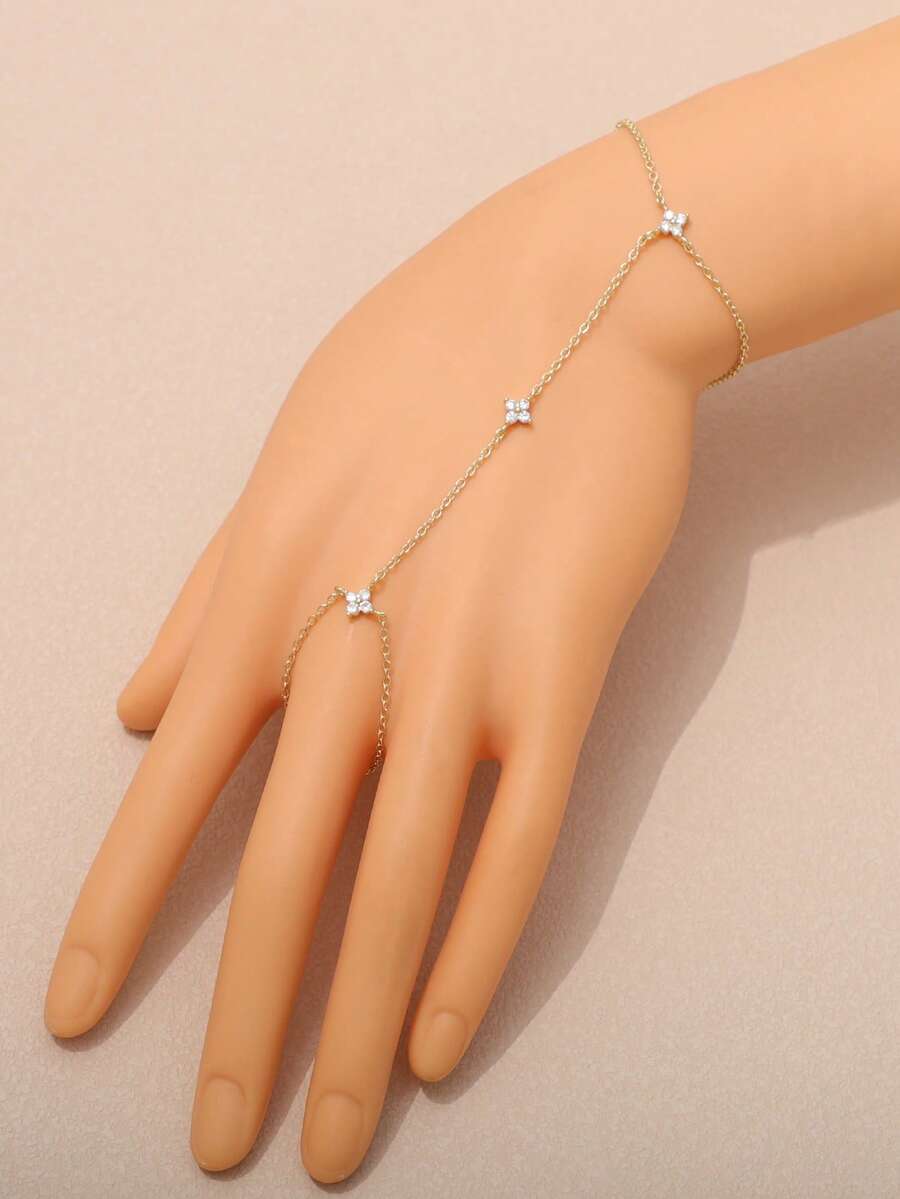 1個 ファッショナブルなステンレスダイヤモンド入り女性用ブレスレット、デイリーウェアに適しています