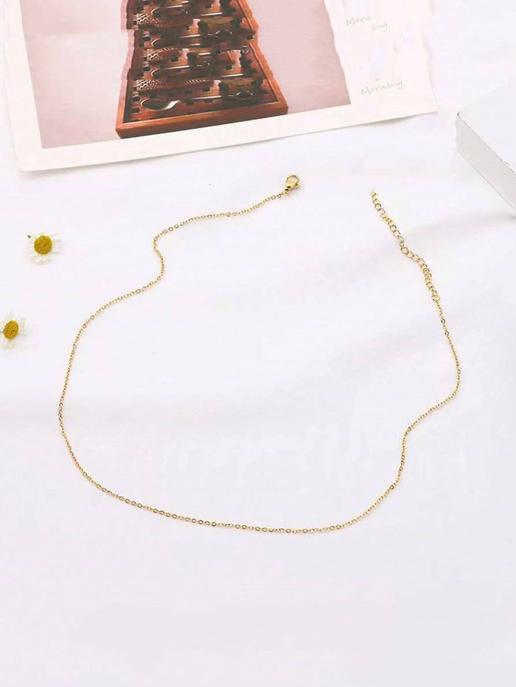 1個 レディース調整可能な繊細なミニマリストネックレス、多用途ファッションの鎖骨チェーン