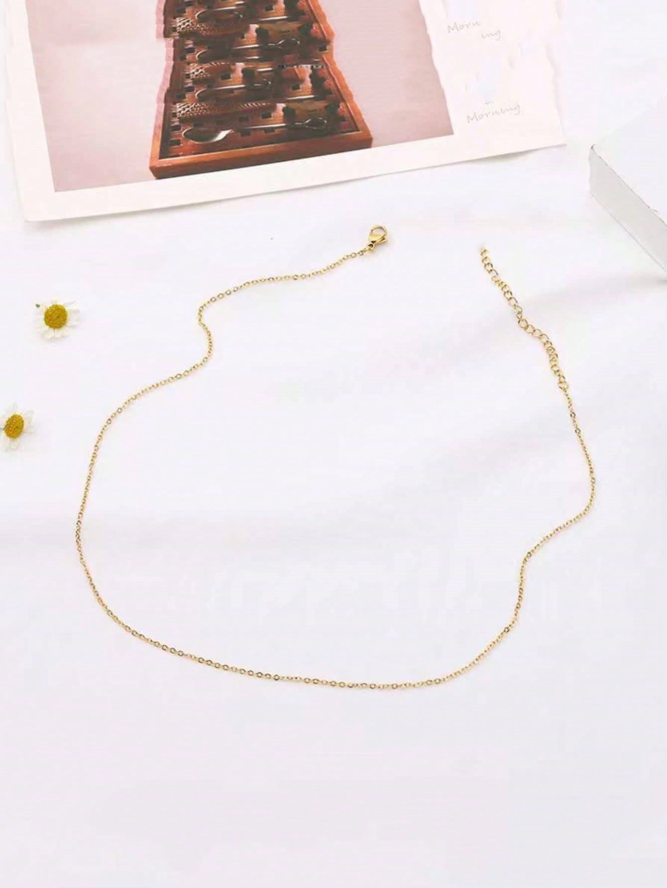 1個 レディース調整可能な繊細なミニマリストネックレス、多用途ファッションの鎖骨チェーン