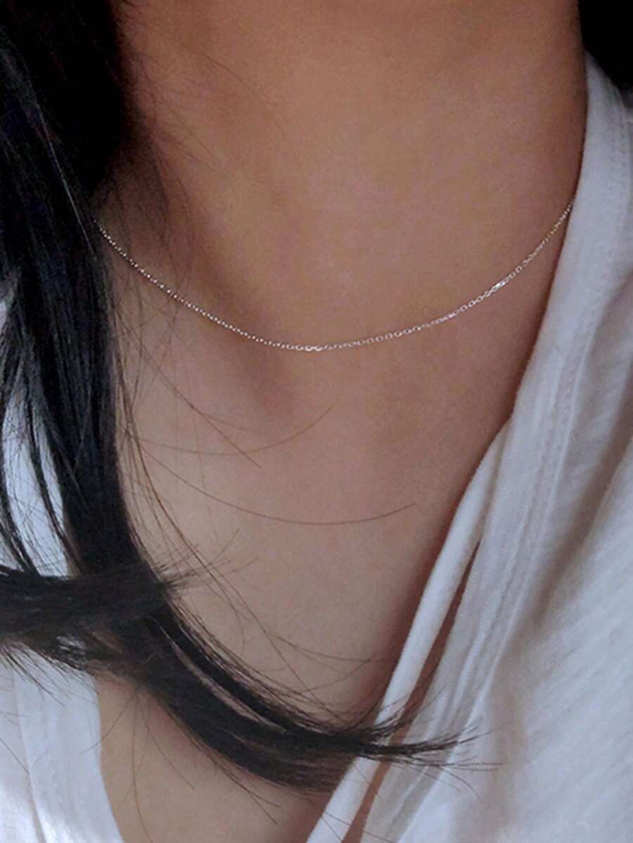 1個 レディース調整可能な繊細なミニマリストネックレス、多用途ファッションの鎖骨チェーン