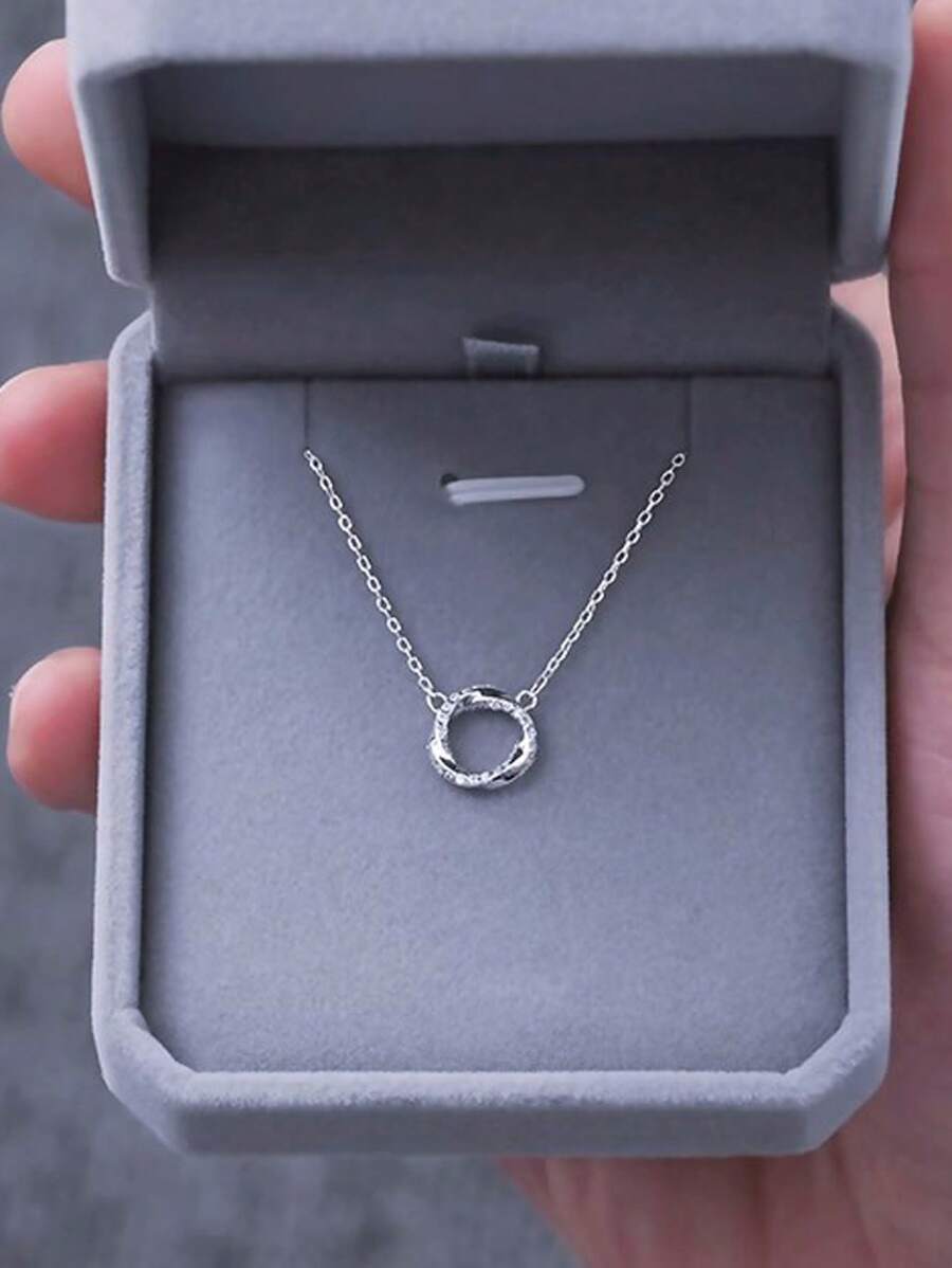 女性用 メビウスサークルペンダントチェーンネックレス 1個 多様なシンプルでおしゃれでエレガントなデザイン