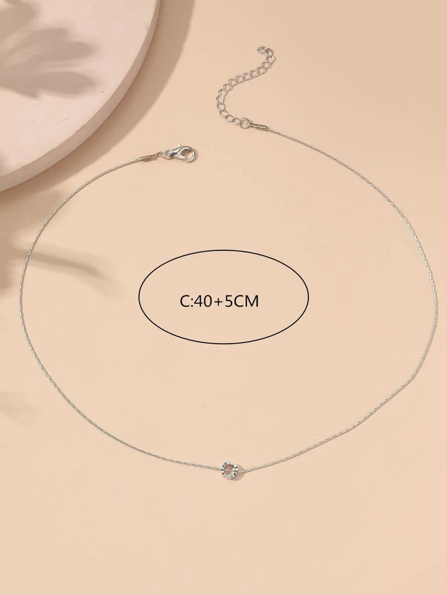 円形 チャームネックレス